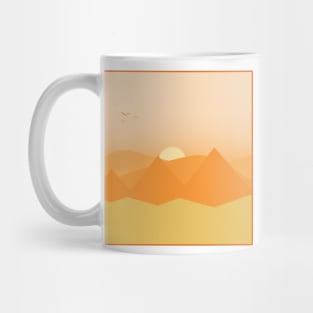desert view cute illustration Mug